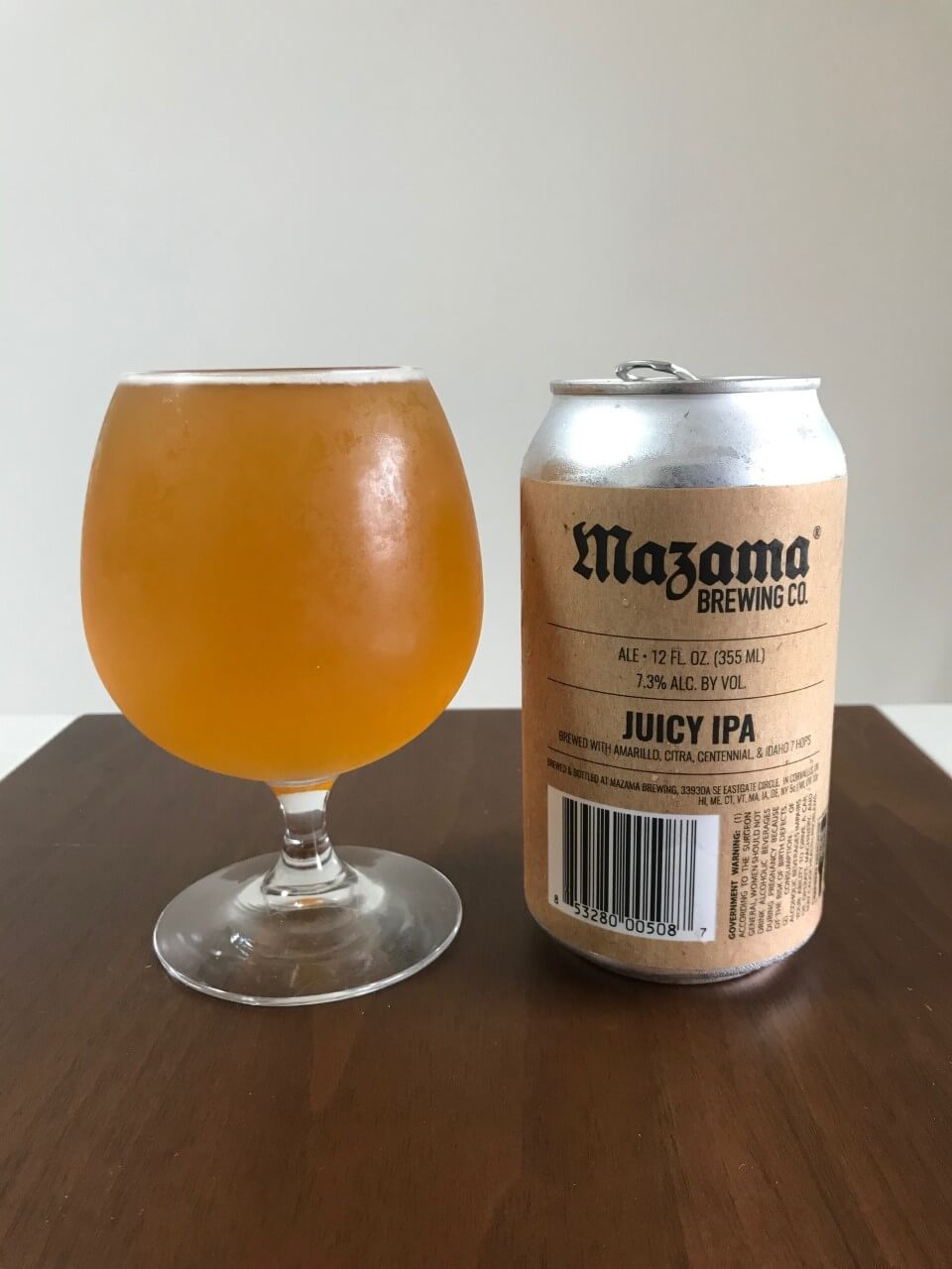 mazama brewing JUICY IPA グラス